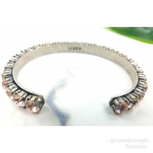 J. Crew Jewelry - J. Crew pink rhinestone cuff 3/4 circle 9" J. Crew Jewelry - J. Crew pink rhinestone cuff 3/4 circle 9"